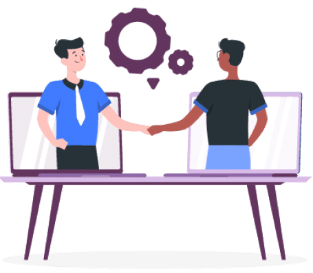 Two people handshake