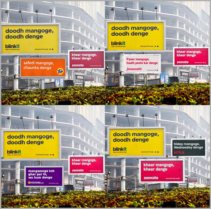 BlinkIt meme advertising